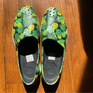 Native Shoes Green & Yellow Tropical Print Flats